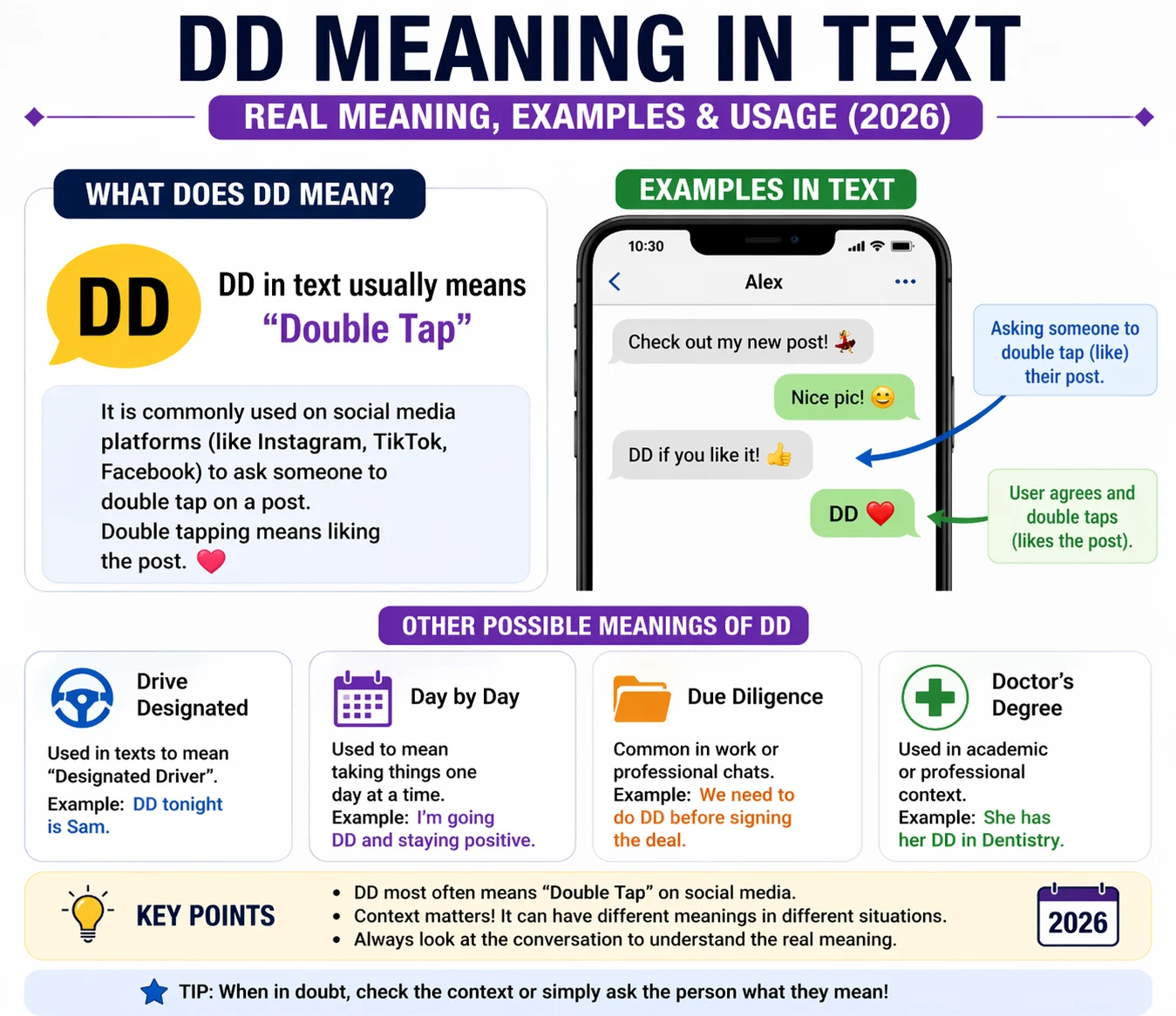 DD Meaning in Text Real 2026