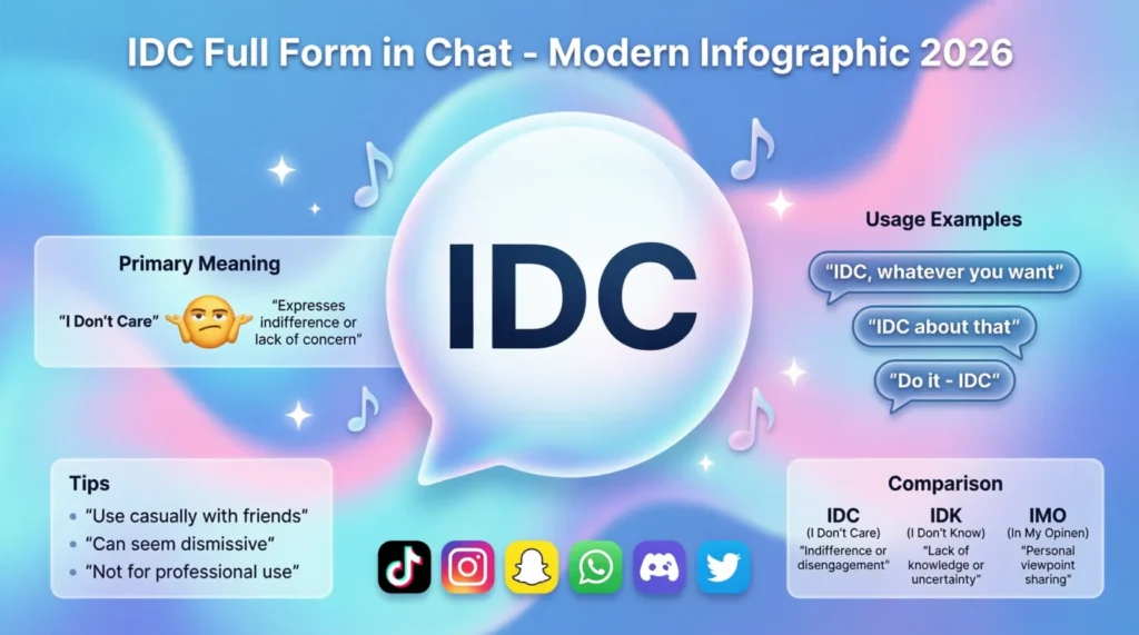 IDC Full Form in Chat Mean 2026