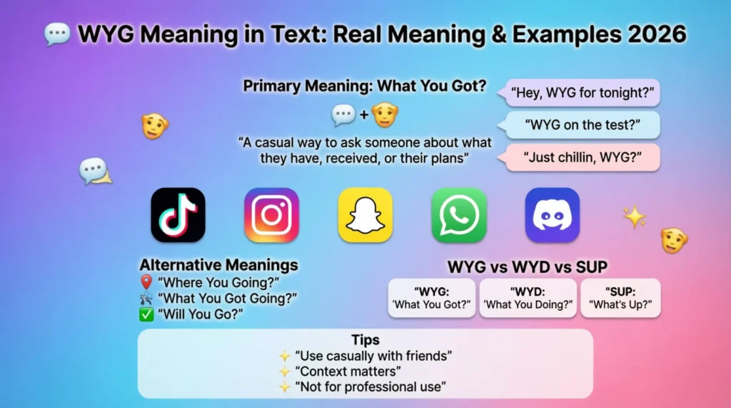 WYG Mean in Text Real 2026