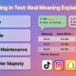 hm mean in text Real 2026