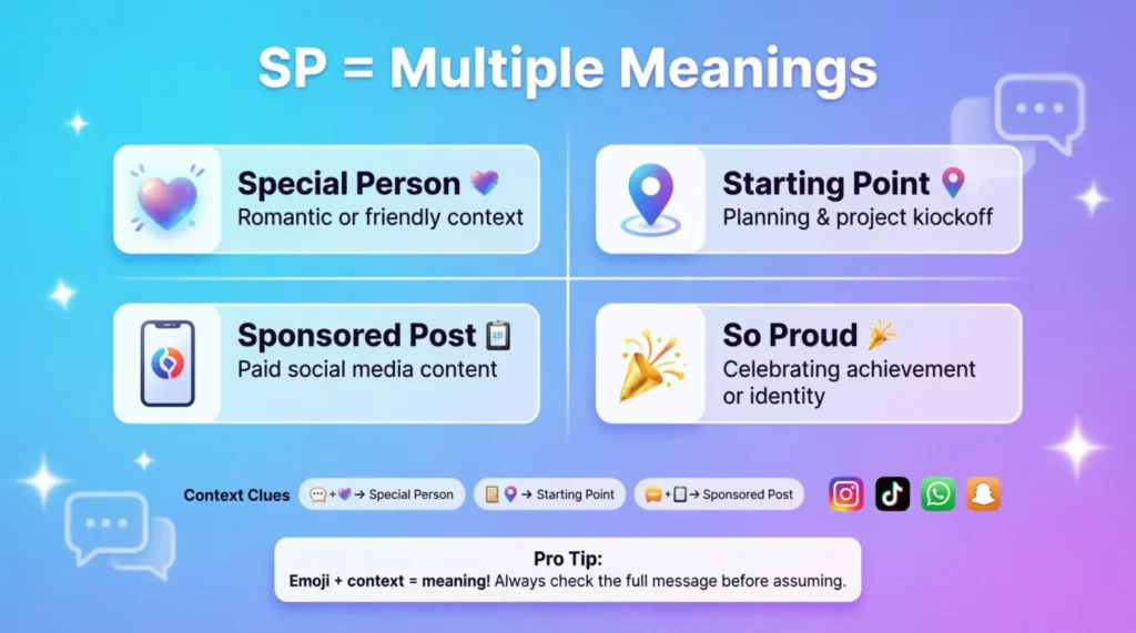 SP Meaning Mean in Text Real 2026